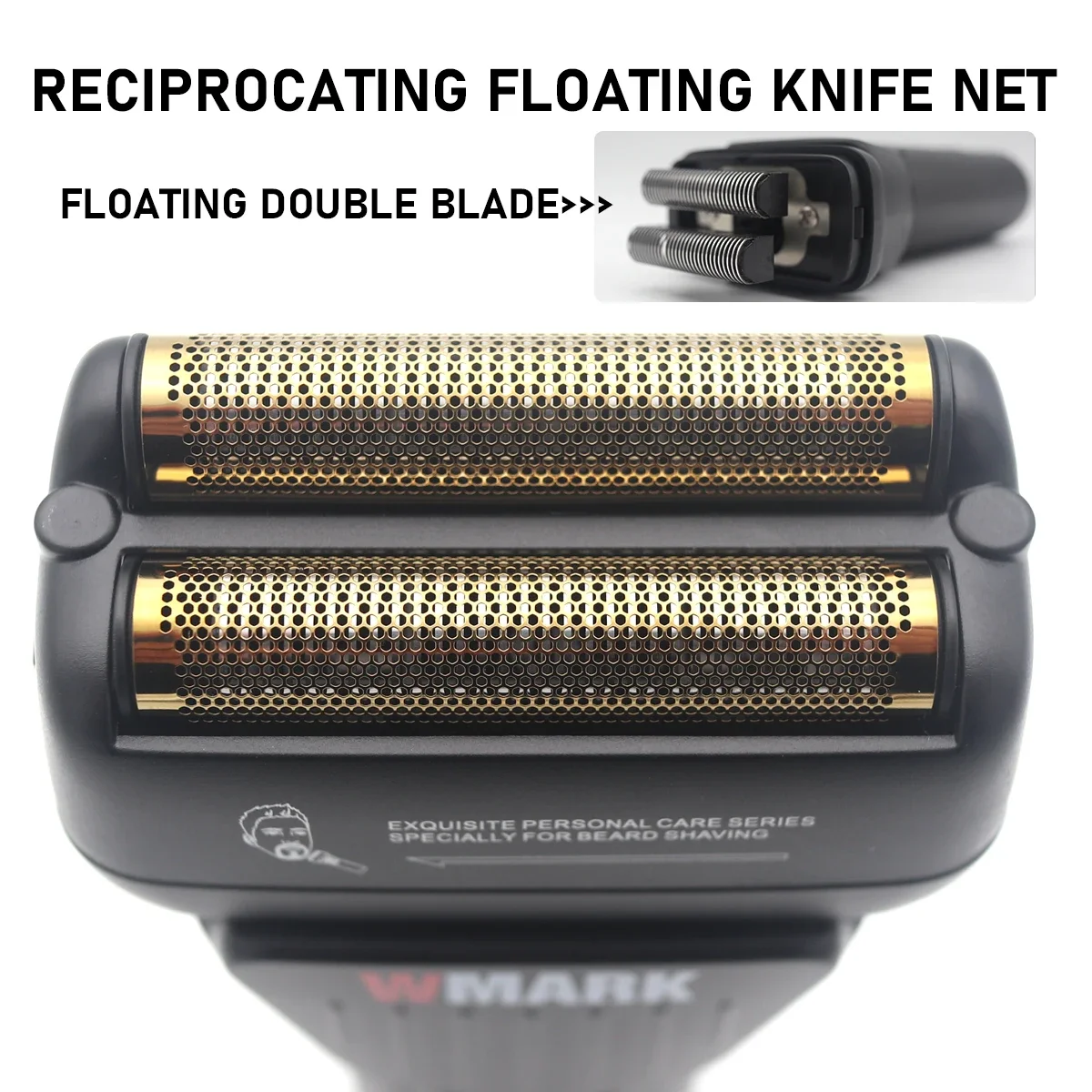 WMARK NG-7982 Professional Groomer 9000RPM Double Foil Shaver with LED Display Oil Head - Hair Clipper Beard Trimmer