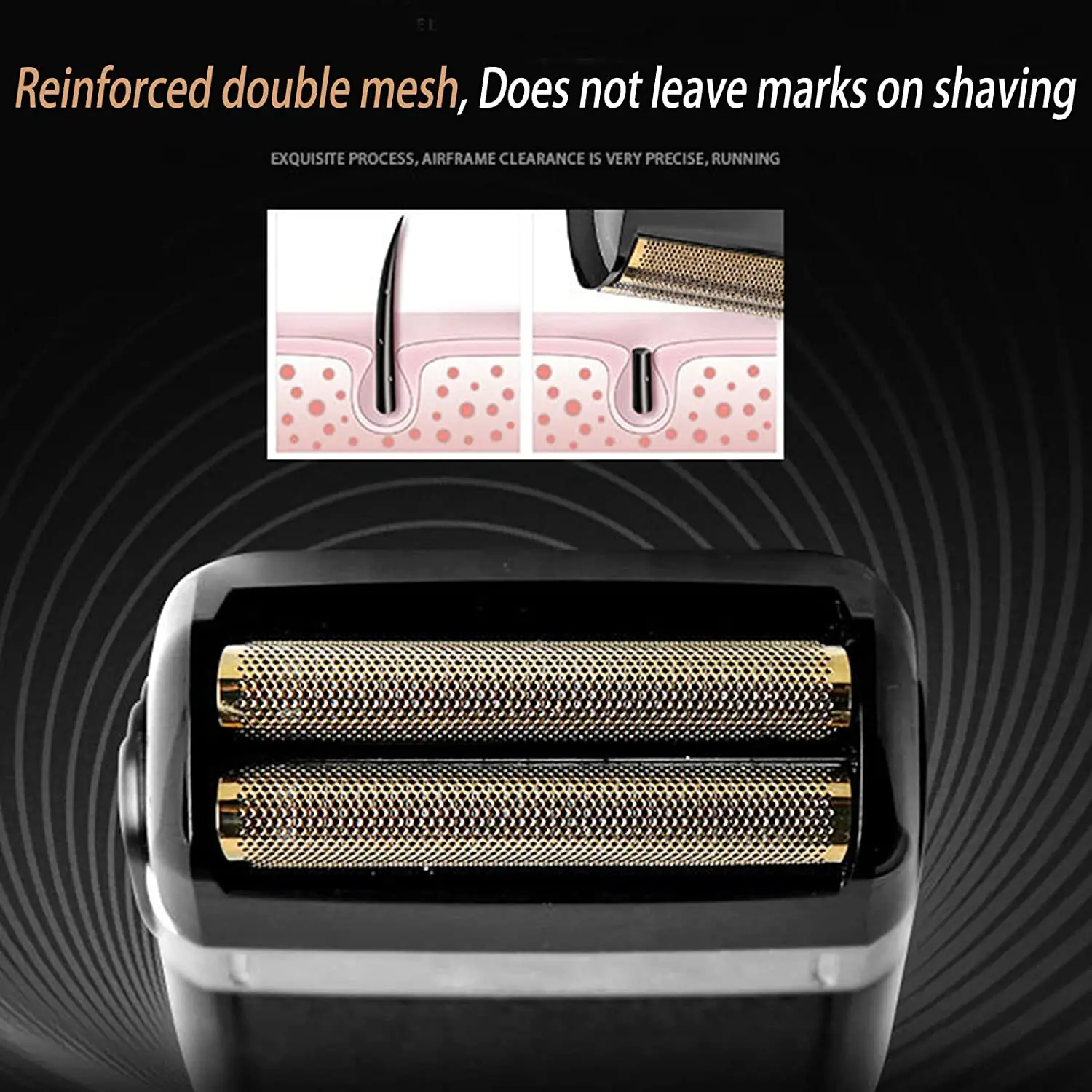 Kemei KM-2024 Powerful Rechargeable Shaver for Men Waterproof Electric Shaving Machine Bald Head Electric Razor with Extra Mesh