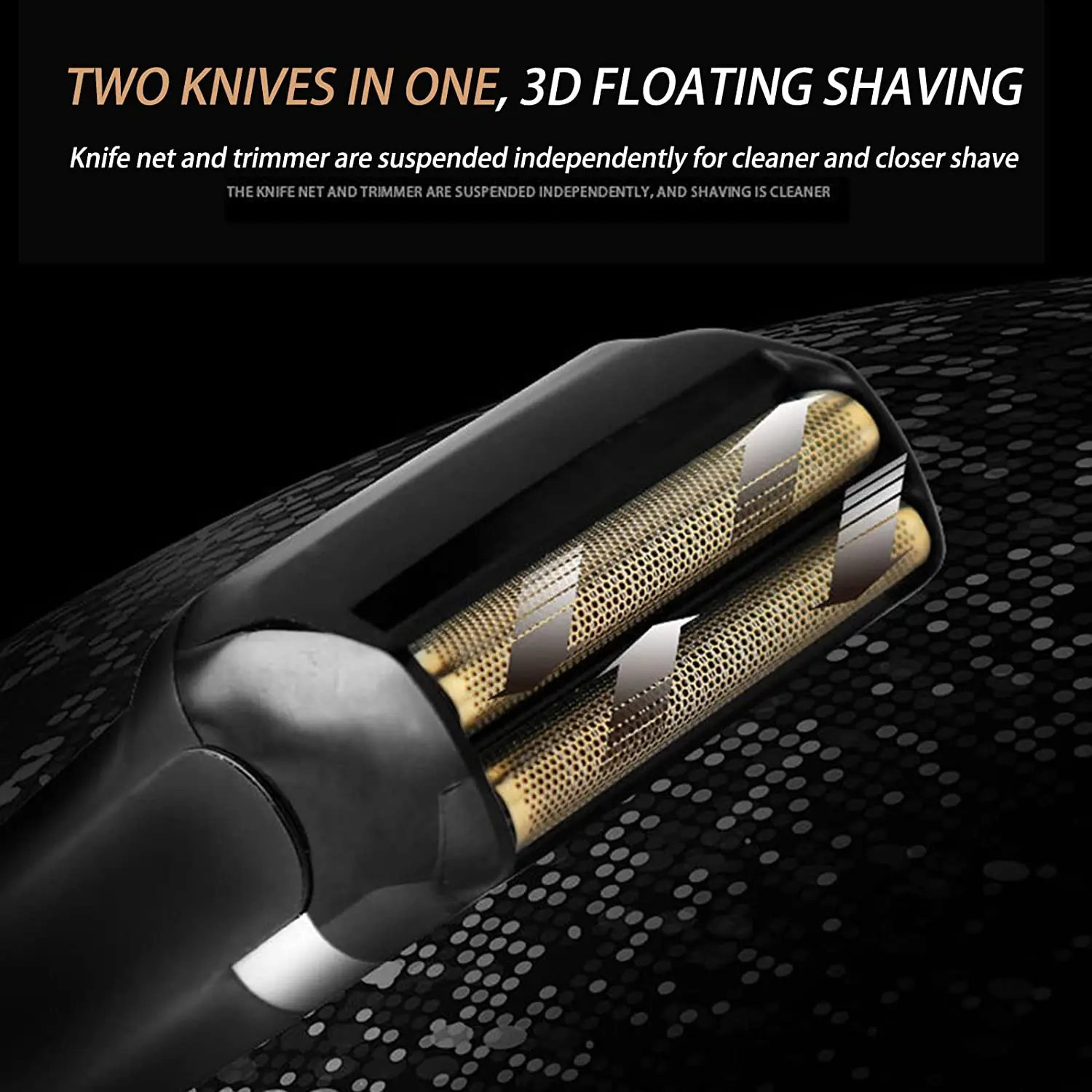 Kemei KM-2024 Powerful Rechargeable Shaver for Men Waterproof Electric Shaving Machine Bald Head Electric Razor with Extra Mesh