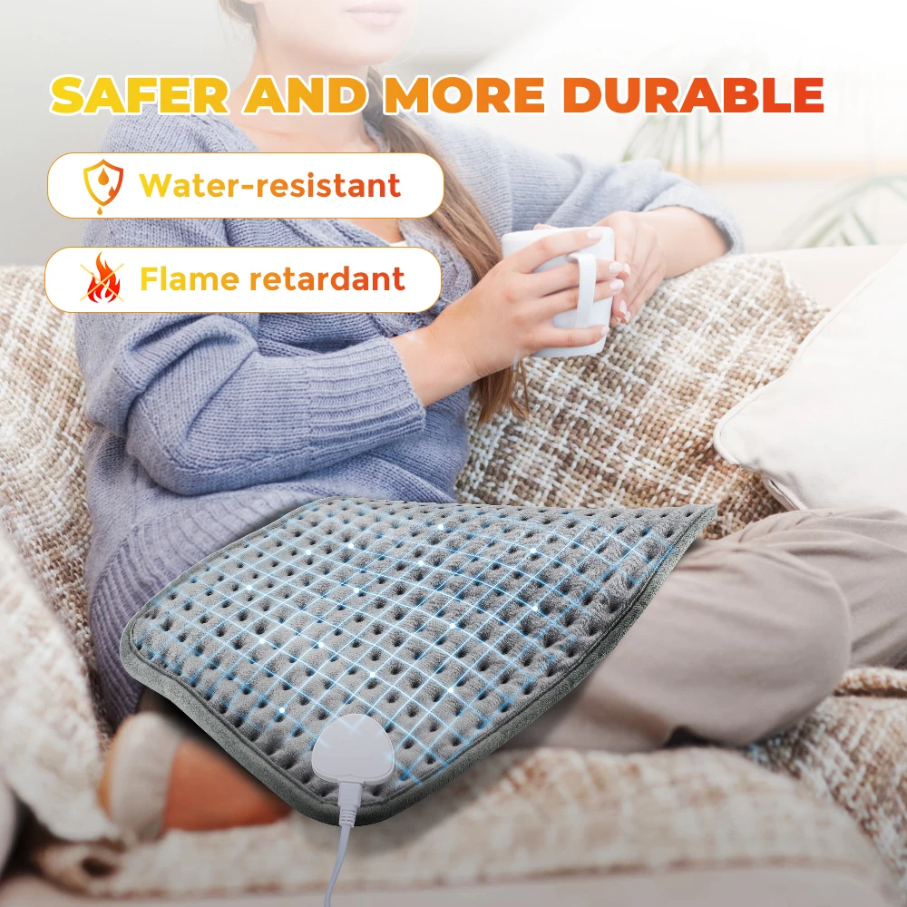 Electric Heating Blanket Thermal Pads Warmer 9 Levels Heated Mat Soft&Safe Winter Body Back Leg Warmer Pads Home Use  60*30cm