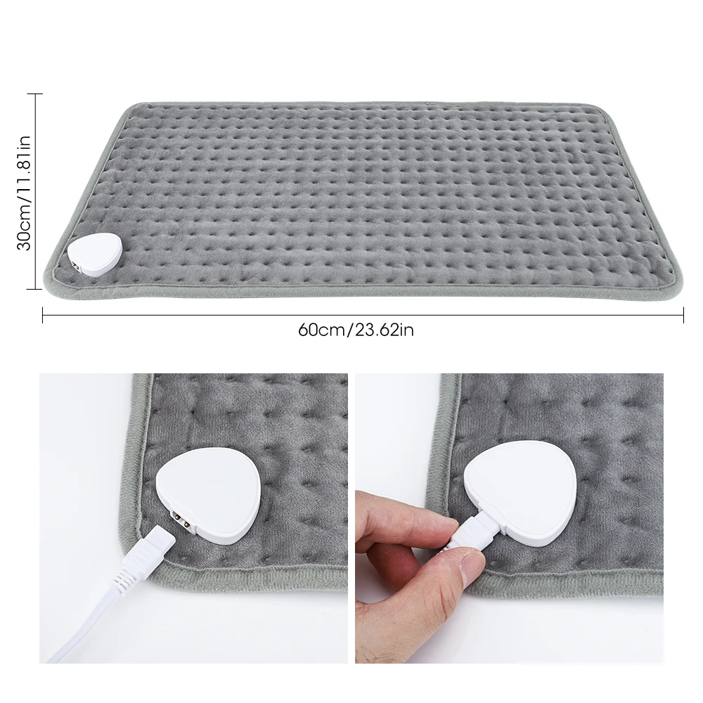Electric Heating Blanket Thermal Pads Warmer 9 Levels Heated Mat Soft&Safe Winter Body Back Leg Warmer Pads Home Use  60*30cm