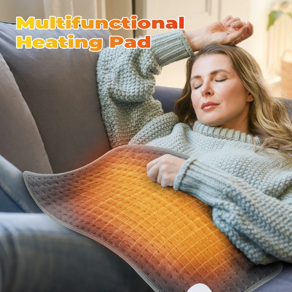 Electric Heating Blanket Thermal Pads Warmer 9 Levels Heated Mat Soft&Safe Winter Body Back Leg Warmer Pads Home Use  60*30cm