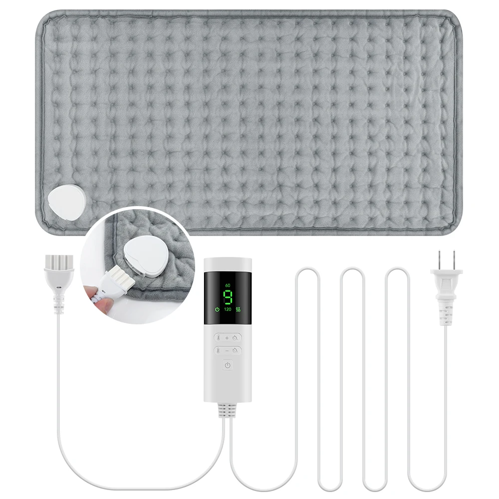 Electric Heating Blanket Thermal Pads Warmer 9 Levels Heated Mat Soft&Safe Winter Body Back Leg Warmer Pads Home Use  60*30cm