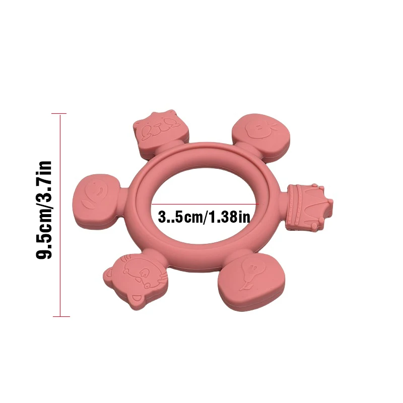Teether Toys Baby Food Grade Silicone Teething Stick Children Mouth Muscle Trainer