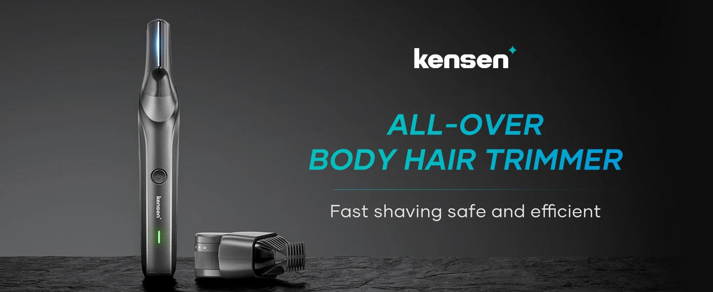 Kensen S6 Electric Hair Trimmer for Men Body Groomer Clipper IPX5 Waterproof Portable Groin Pubic Hair Trimmer Razor For Barber