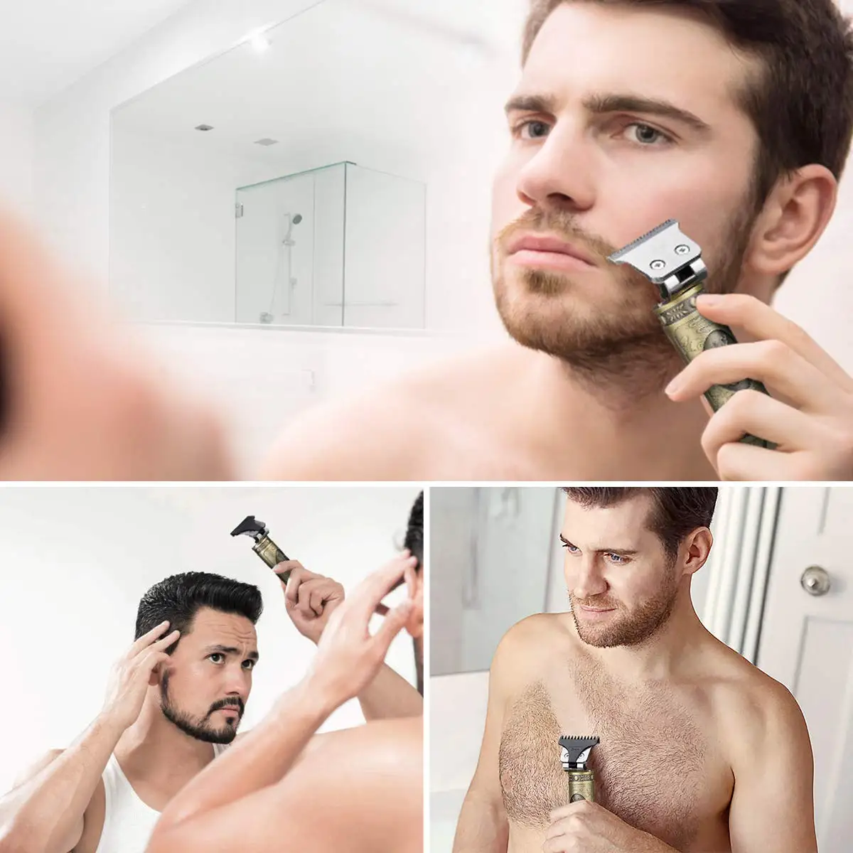 Kemei KM-700D Professional Hair Clipper Barber Hair Trimmer for Men Retro Buddha Cordless Edge Electric Hair Cutting Machine