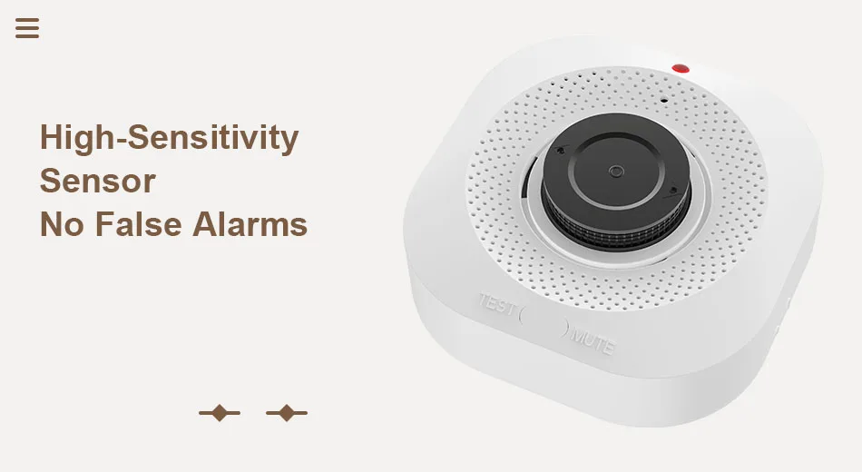 Independent Smoke Sensor Detector Fire Alarm System for Home Office Security Smoke Alarm Fire Protection