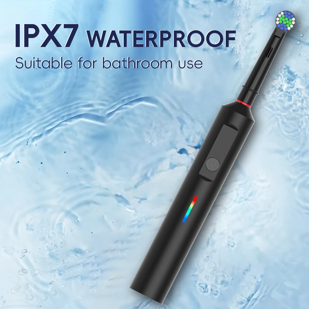 Smart Rotating Electric Toothbrush, Rechargeable Rotary Toothbrush with 6 Heads, Compatible with Oral B Replacement Brush Heads