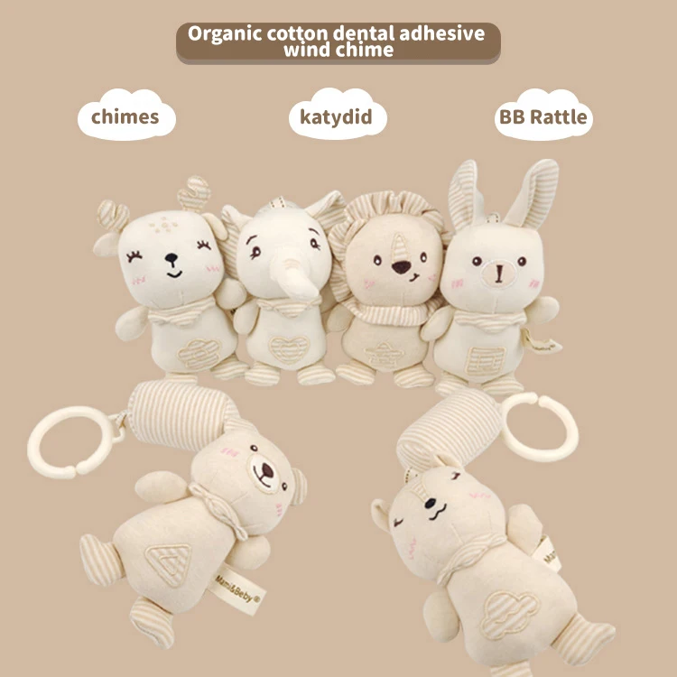 Newborn Baby Rattle Hanging Plush Toy Soft Animal Handbells Rattles Early Education Toys Infant Stroller Bed Crib Baby Toy Gifts