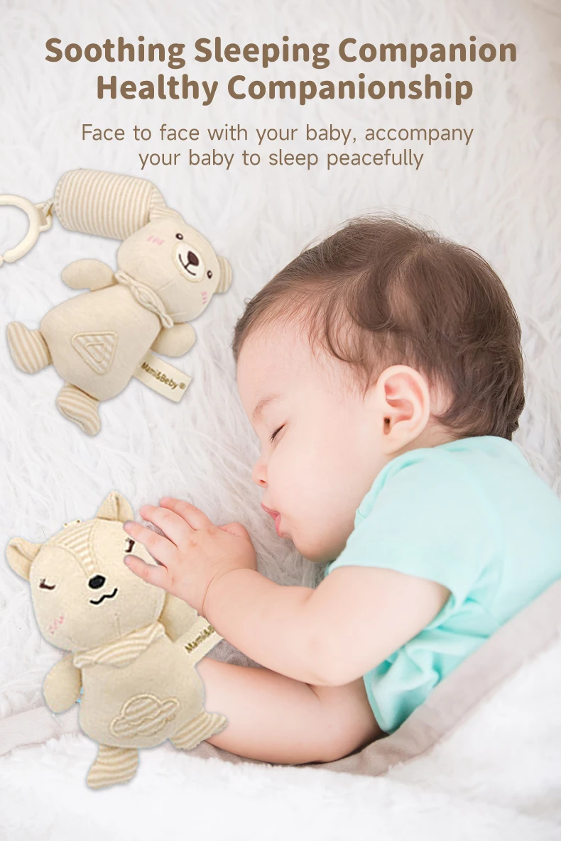 Newborn Baby Rattle Hanging Plush Toy Soft Animal Handbells Rattles Early Education Toys Infant Stroller Bed Crib Baby Toy Gifts