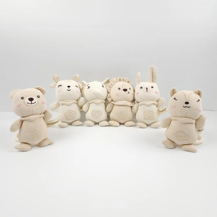 Newborn Baby Rattle Hanging Plush Toy Soft Animal Handbells Rattles Early Education Toys Infant Stroller Bed Crib Baby Toy Gifts