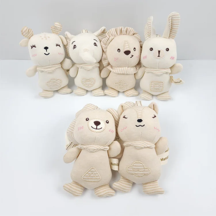 Newborn Baby Rattle Hanging Plush Toy Soft Animal Handbells Rattles Early Education Toys Infant Stroller Bed Crib Baby Toy Gifts