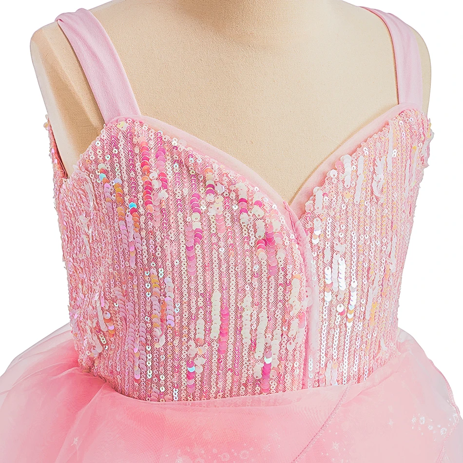 Girls Pink Princess Dress Accessories Set Kids Birthday Party Cosplay Costume Halloween Carnival Ball Gown Book Week Dress