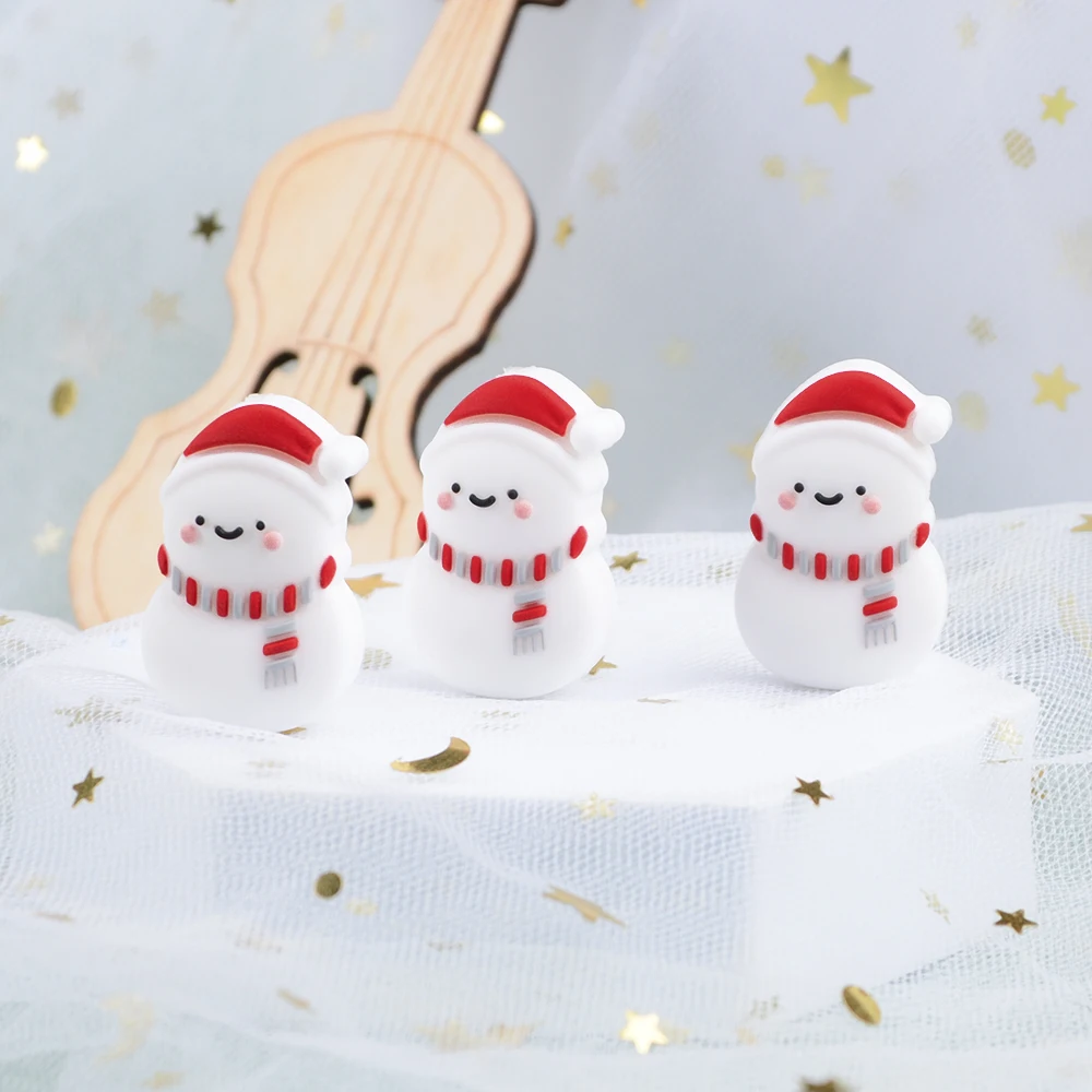 LOFCA Leaf 5pcs/10pcs Sunflower Cute Silicone Beads Daisy Food Grade Leaves Teether BPA-Free Baby Snowman Toy Chain Accessories