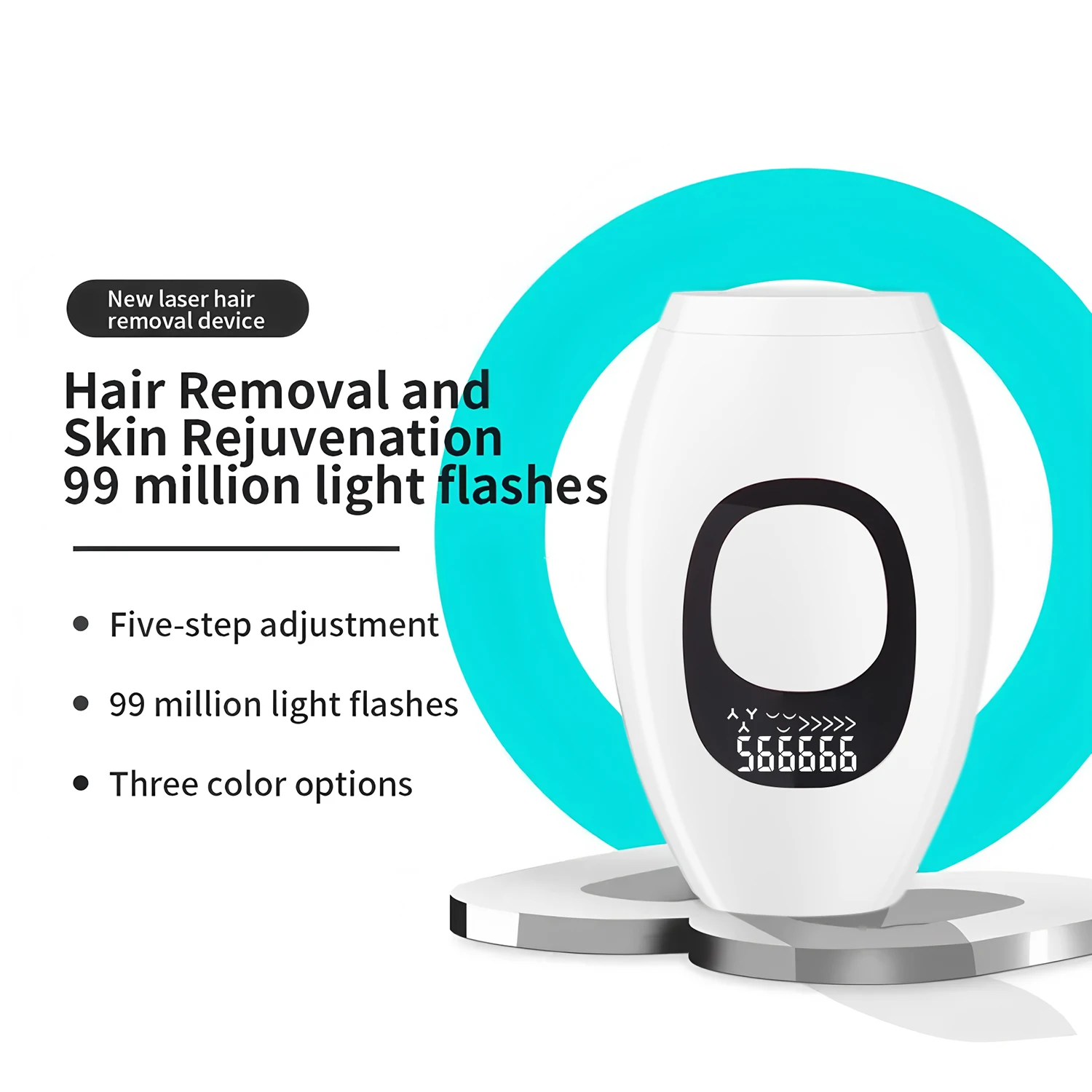 Painless IPL Laser Epilator 999999 Flashes - Permanent Hair Removal for Face, Arms, Legs, and Bikini Line Painless and Effective