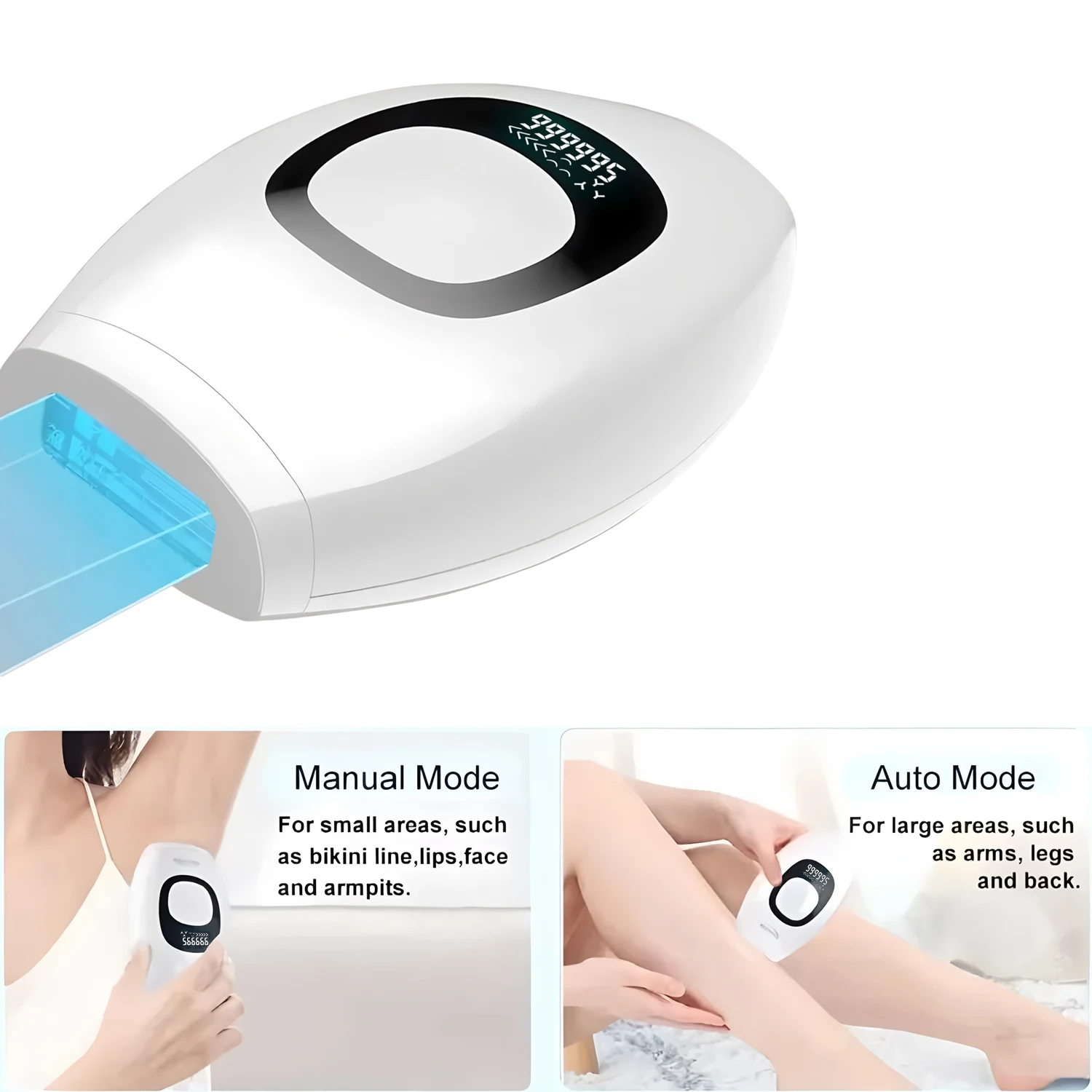 Painless IPL Laser Epilator 999999 Flashes - Permanent Hair Removal for Face, Arms, Legs, and Bikini Line Painless and Effective