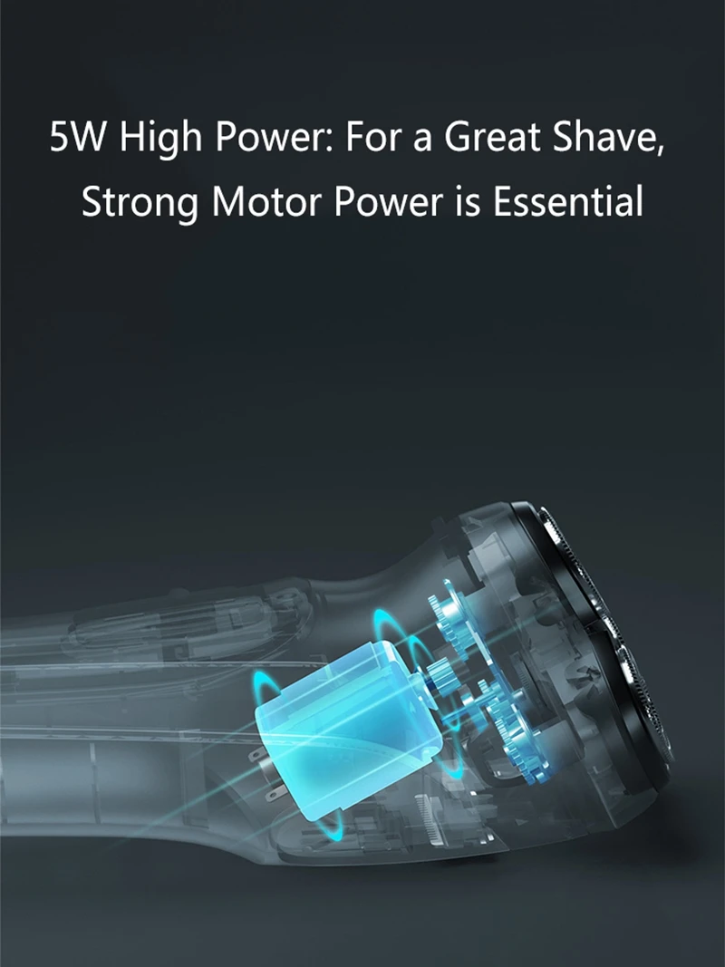 Electrical Rotary Shaver for Men 3D Floating Blade Washable Type-C USB Rechargeable Shaving Beard Machine For Men Gift