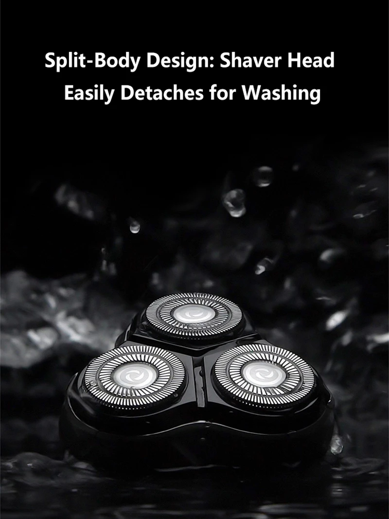 Electrical Rotary Shaver for Men 3D Floating Blade Washable Type-C USB Rechargeable Shaving Beard Machine For Men Gift