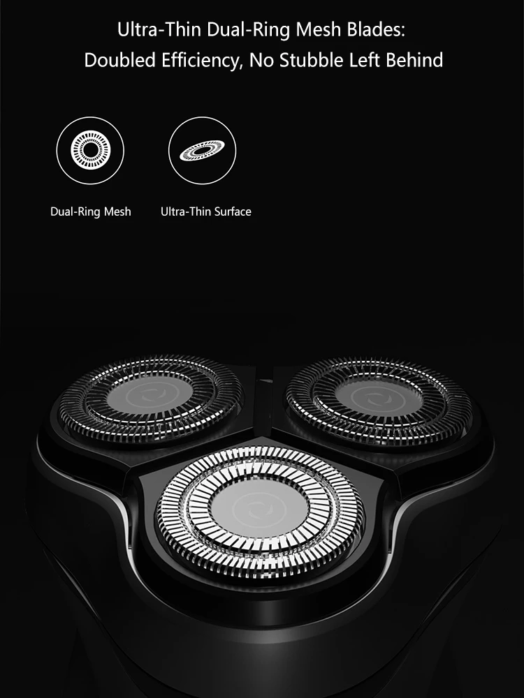 Electrical Rotary Shaver for Men 3D Floating Blade Washable Type-C USB Rechargeable Shaving Beard Machine For Men Gift