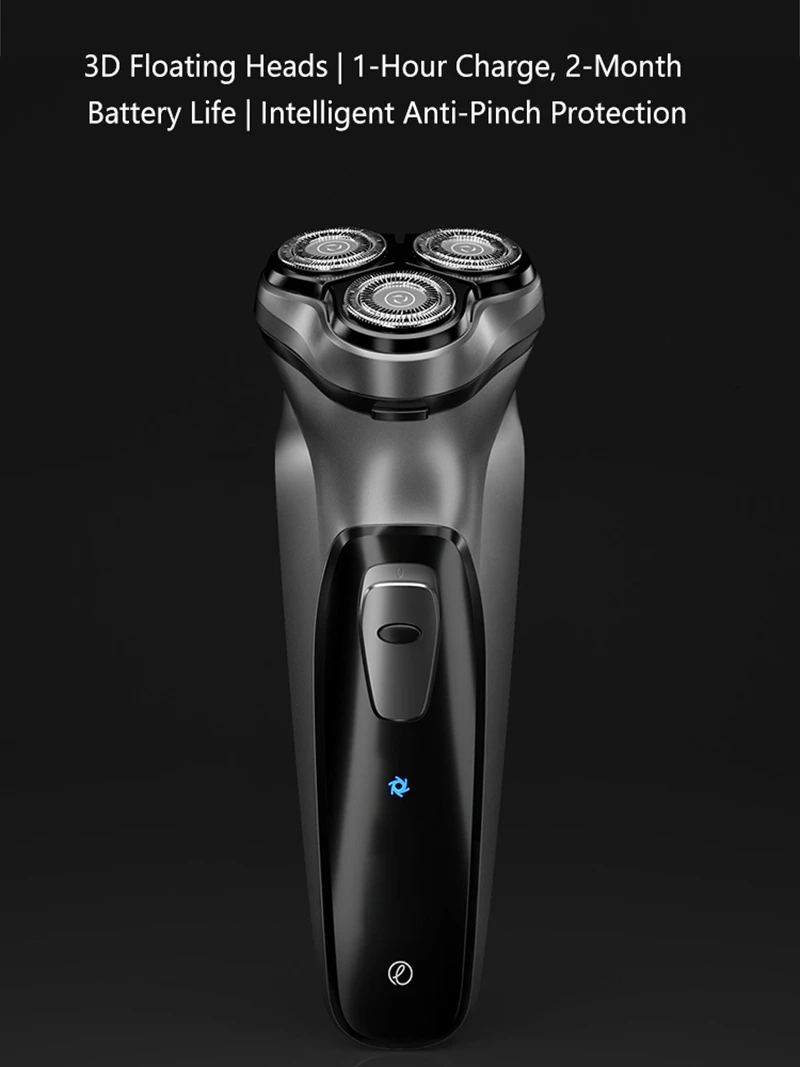 Electrical Rotary Shaver for Men 3D Floating Blade Washable Type-C USB Rechargeable Shaving Beard Machine For Men Gift