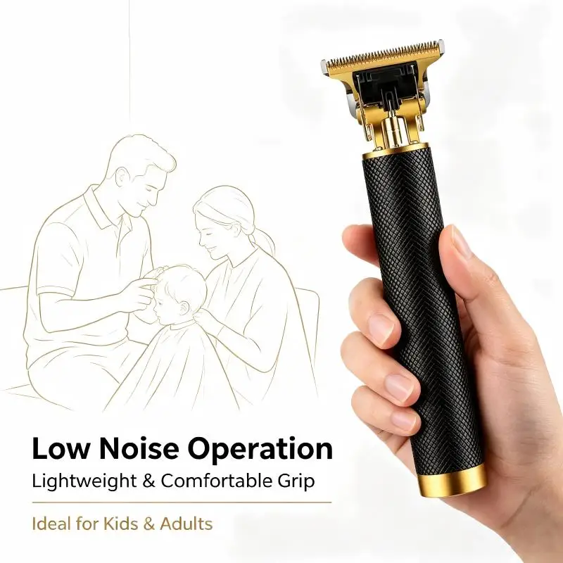 T9 Vintage Electric Hair Trimmer USB Rechargeable Zero Gap Hair Clipper Precision Outline Carving for Men Oil Head Styling