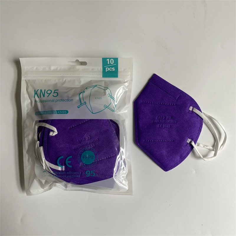 10-200pcs FPP2 Masks Black FFP2 Masks CE Approved ffp2mask Adult 12 Colors Adult Face Mask Dustproof Respirator KN95 Facemask