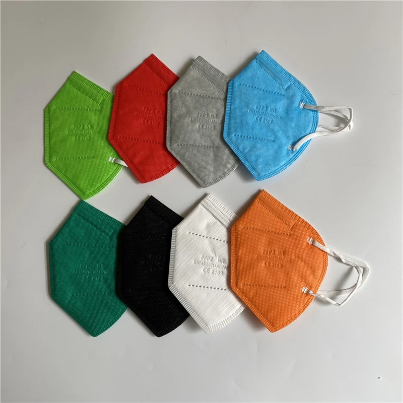 10-200pcs FPP2 Masks Black FFP2 Masks CE Approved ffp2mask Adult 12 Colors Adult Face Mask Dustproof Respirator KN95 Facemask