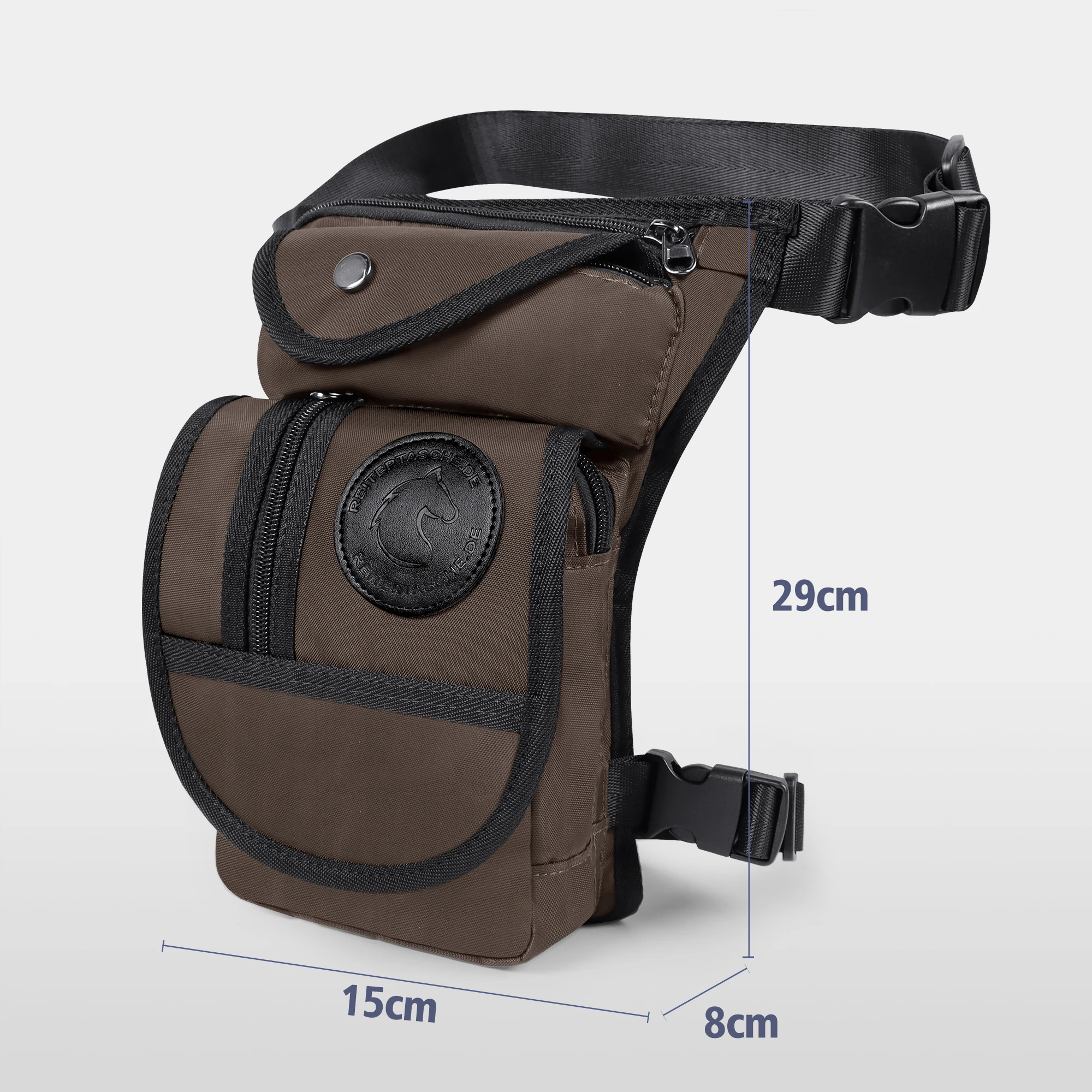 Portable Equestrian Drop Leg Bag High Quality Canvas Nylon Horse Riding Waist Bag Outdoor Equestrian Equipment Large Capacity