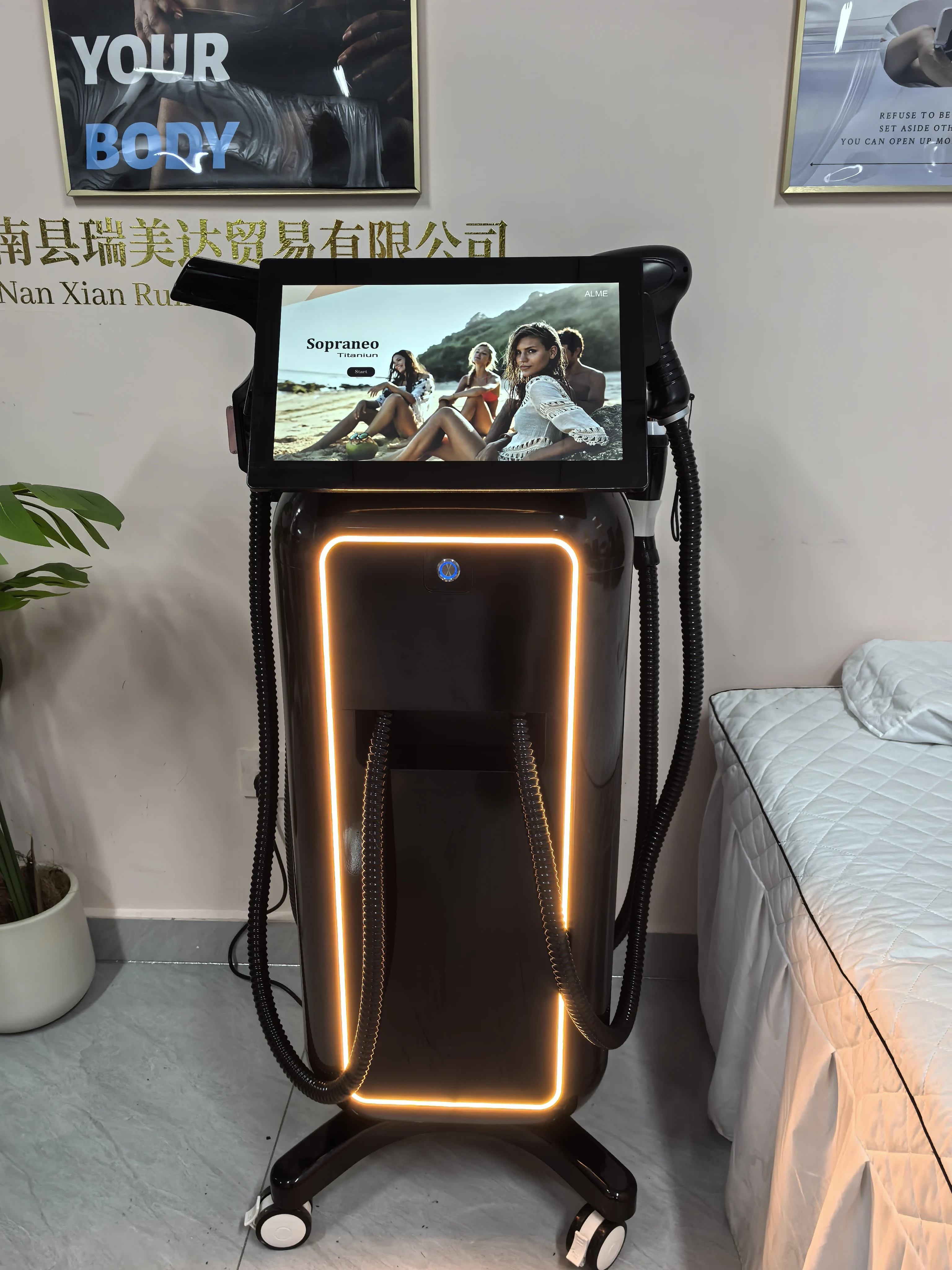 5000W 10Bars IPL Professional 4-in-1 Diode Laser 4 Wavelength Hair Removal Device Pico Laser RF Photorejuvenation Device