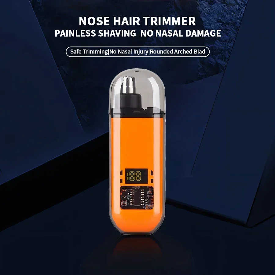 Rechargeable Nose Hair Trimmer and Facial Hair Remover for Men Nose Hair Shaver for Nasal Clearance - Portable Grooming Tool For