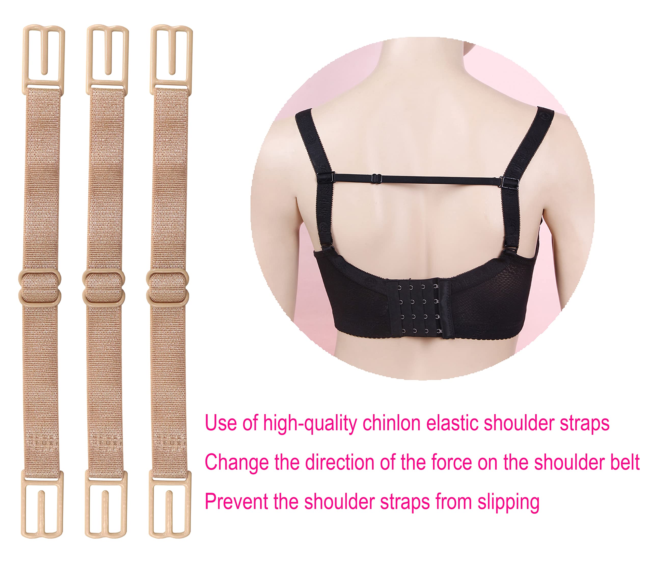 1-5Pcs Women's Adjustable Bra Strap Holder All Match Invisible Non-slip Shoulder Straps Belt Buckles Underwear Lingerie Extender