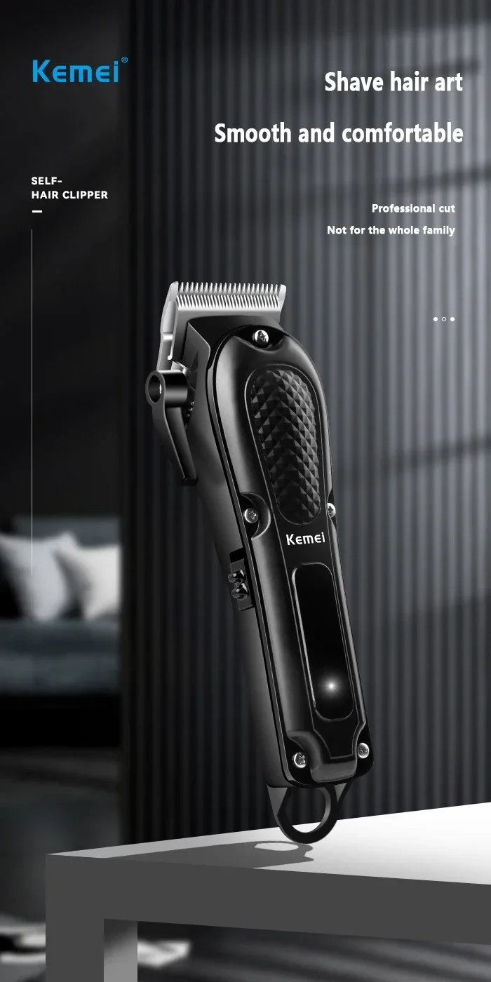 Kemei Hair Clipper Km-2296 Km-1071 Km-3382 Barber Blading Hair Cutting Machine Clipper Grooming Cordless Rechargeable Shaver