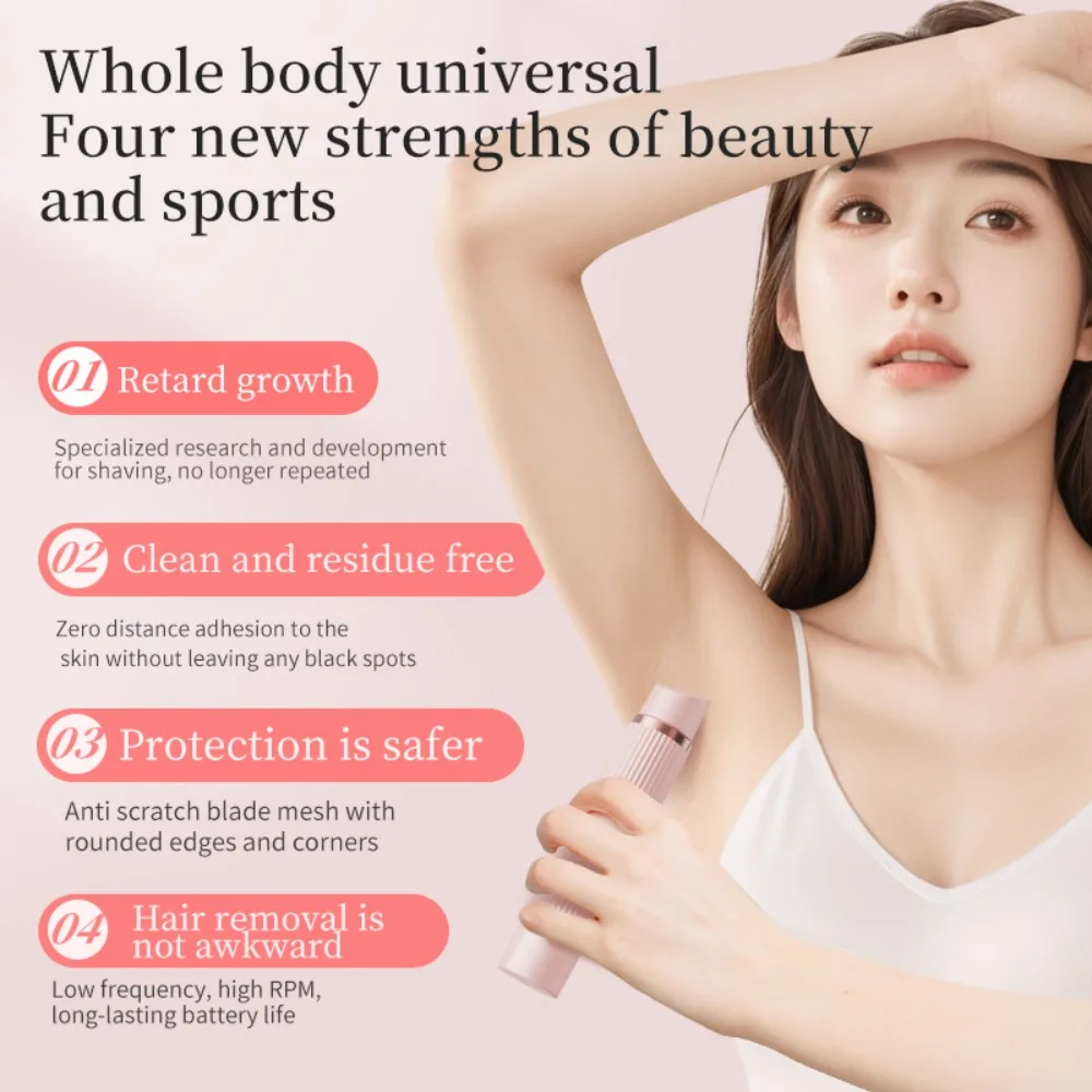 USB Rechargeable Electric Bikini Trimmer, 2-in-1 Painless Shaving Device, Suitable for Daily Travel Grooming