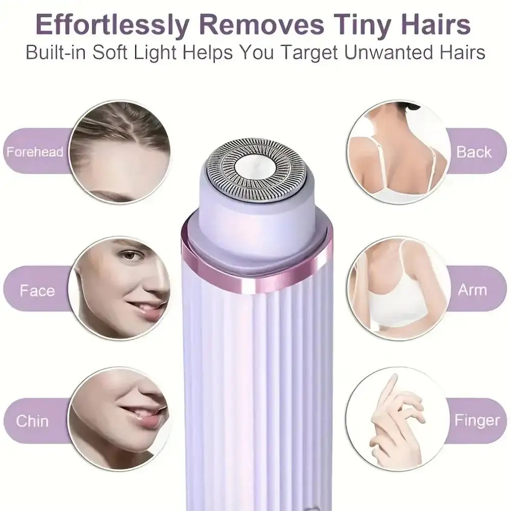 USB Rechargeable Electric Bikini Trimmer, 2-in-1 Painless Shaving Device, Suitable for Daily Travel Grooming