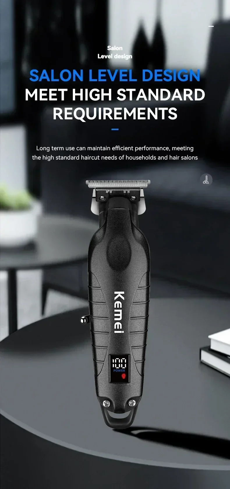 Kemei KM-2290 KM-2293 KM-T95 Professional Cutting Machine Electric Shaver Hair Trimmers with LCD Display Men's Hair Clippers
