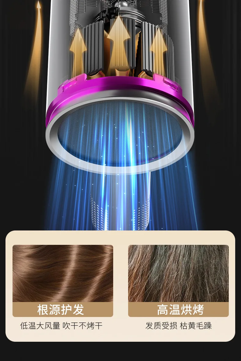 220V New Foldable Hair Dryer 2400W High-Power Silent Hair Dryer With Cold And Hot Air Distribution And Multi Nozzle Blower