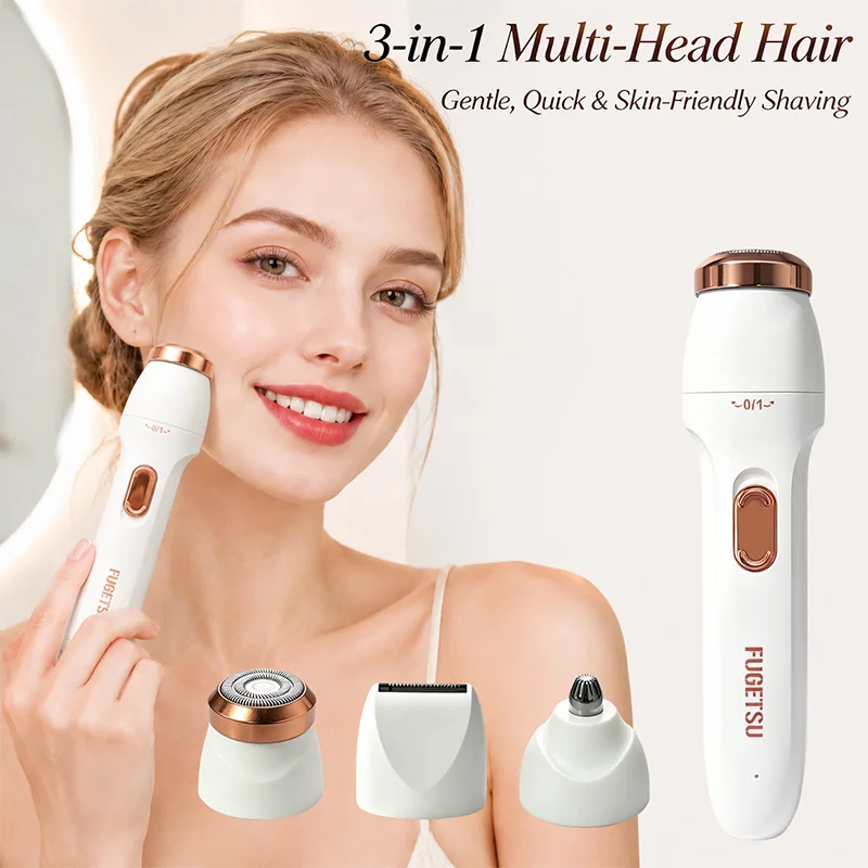 3 in 1 Electric Hair Removal Set USB Rechargeable Nose Underarm Leg Hair Trimmer Device for Men Women Personal Grooming 2026 New