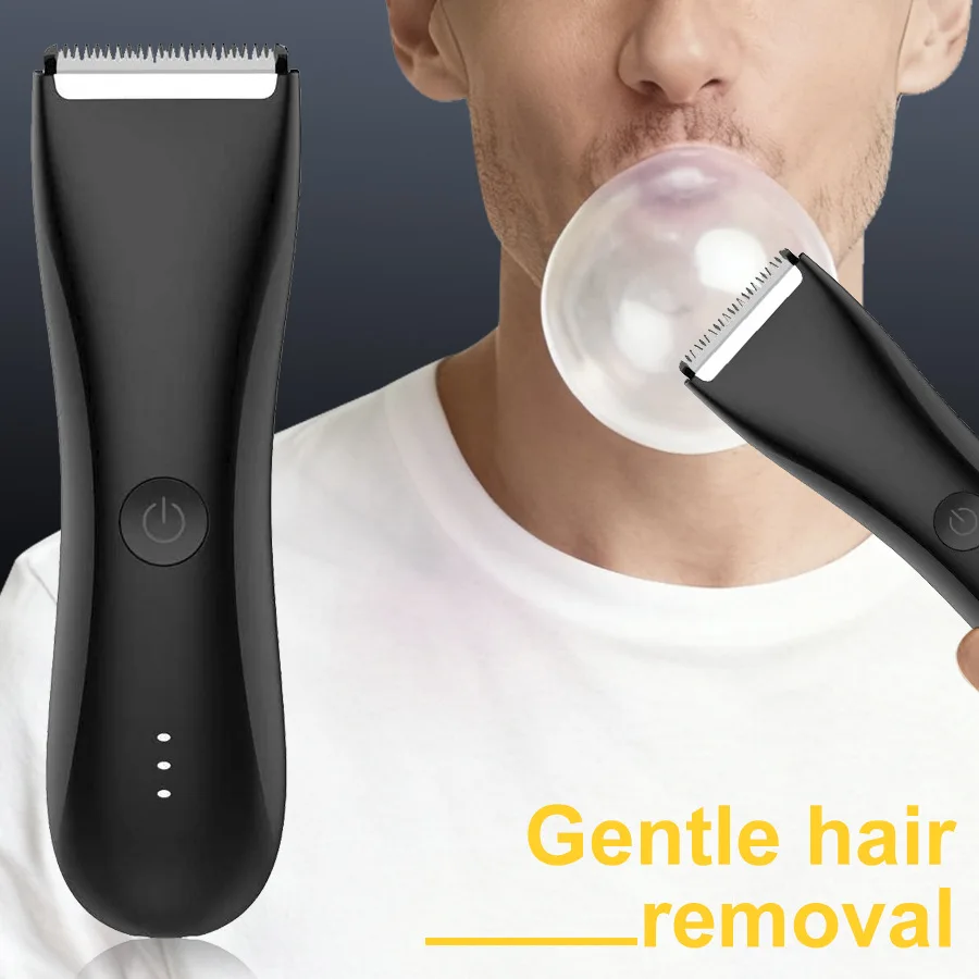 Electric Body Groomer Pubic Hair Trimmer for Men Balls Shaver Clipper Male Sensitive Private Parts Razor Sex Place Face Cut