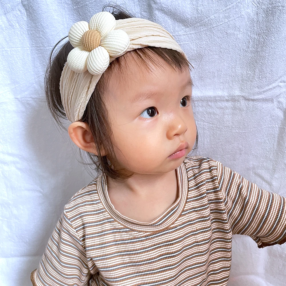 New Flower Nylon Girl Hairband Elastic Soft Baby Headband for Children Turban Headwear for Newborn Baby Kids Hair Accessories