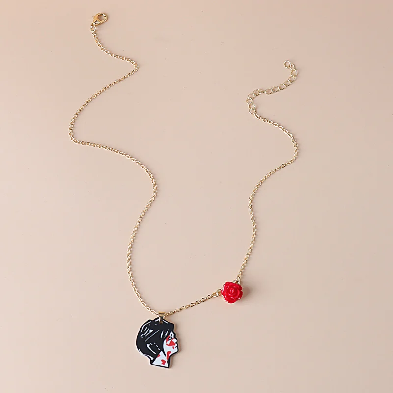 Rock Band My Chemical Romance Cosplay Necklace Music Band MCR Three Cheers Rose Unisex Choker Pendant Jewelry Accessories Props