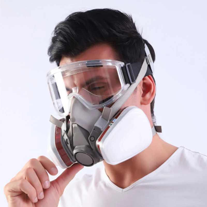 6200 Type Gas Mask Industrial Half Face Painting Spraying Respirator with Protective Glasses Suit Safety Work Filter Replace