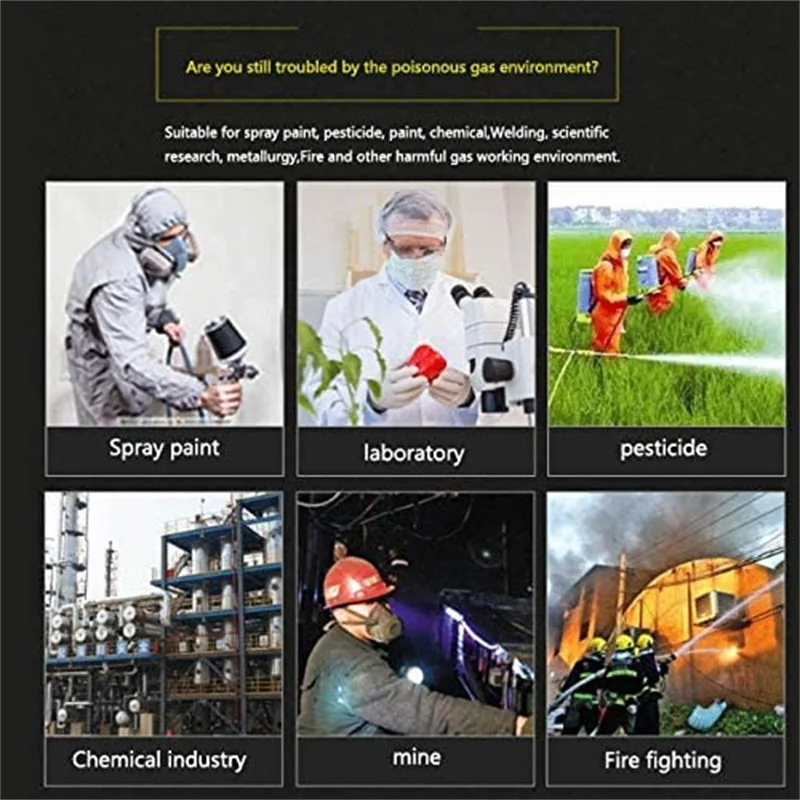 6200 Type Gas Mask Industrial Half Face Painting Spraying Respirator with Protective Glasses Suit Safety Work Filter Replace