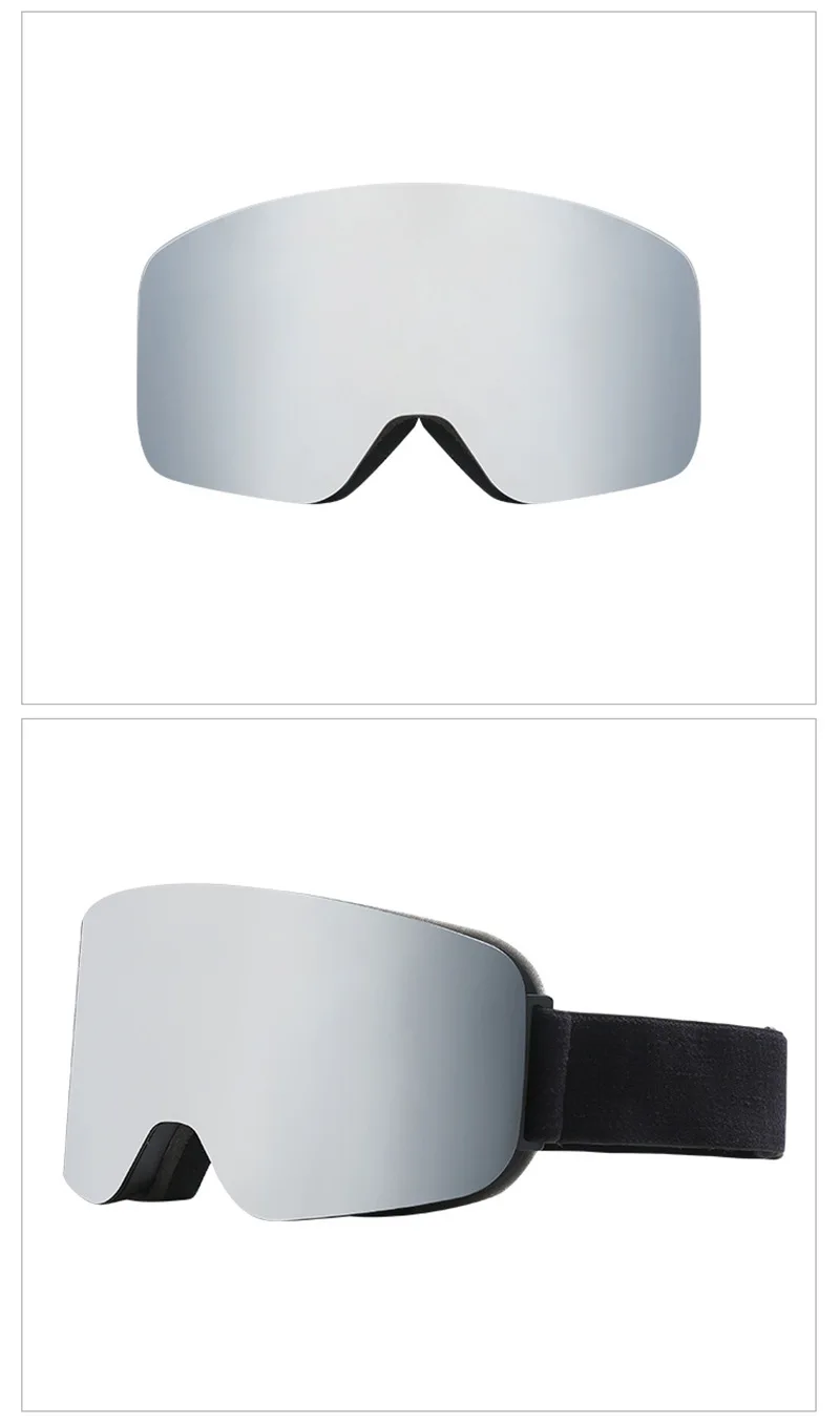 Big Ski Snowboard Goggles Women Men Skiing Eyewear Mask UV 400 Snow Protection Over Glasses Adult Double Anti-Fog Cylindrical
