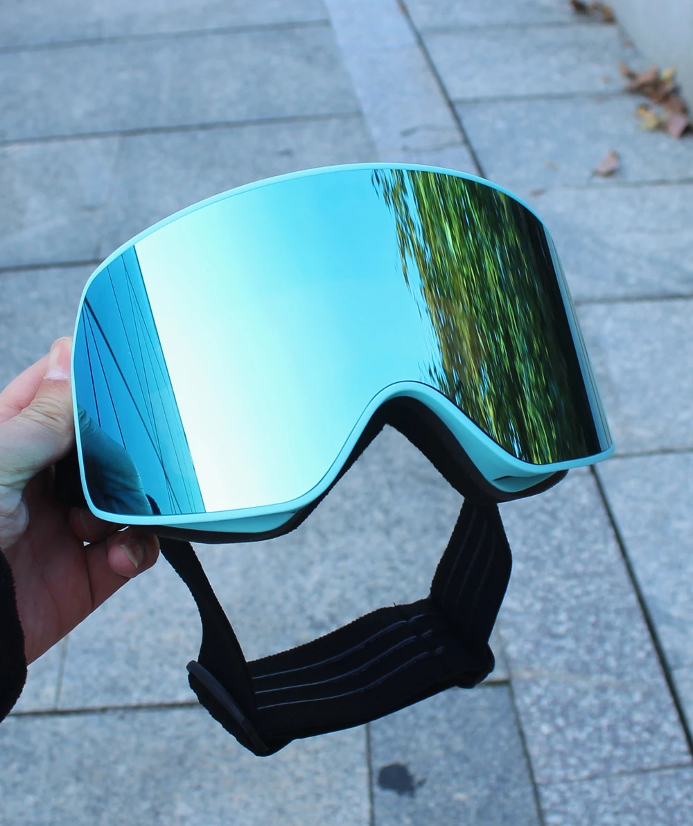 Big Ski Snowboard Goggles Women Men Skiing Eyewear Mask UV 400 Snow Protection Over Glasses Adult Double Anti-Fog Cylindrical