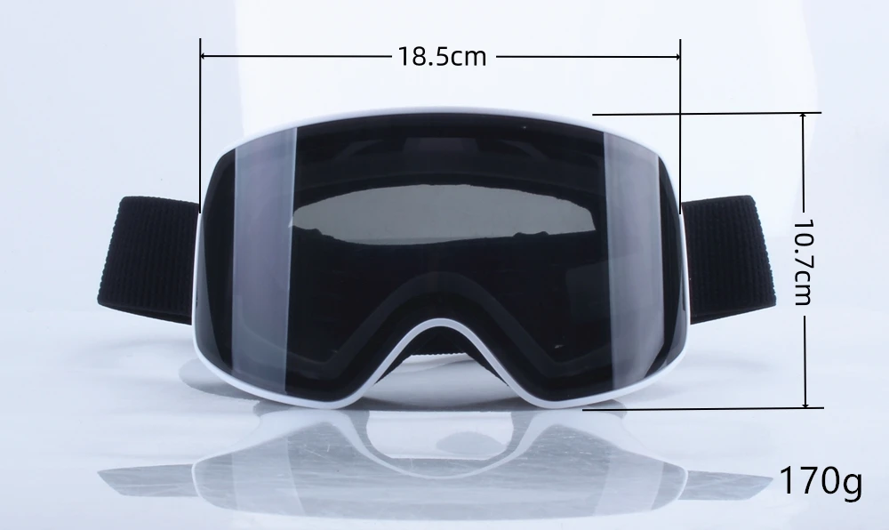 Big Ski Snowboard Goggles Women Men Skiing Eyewear Mask UV 400 Snow Protection Over Glasses Adult Double Anti-Fog Cylindrical