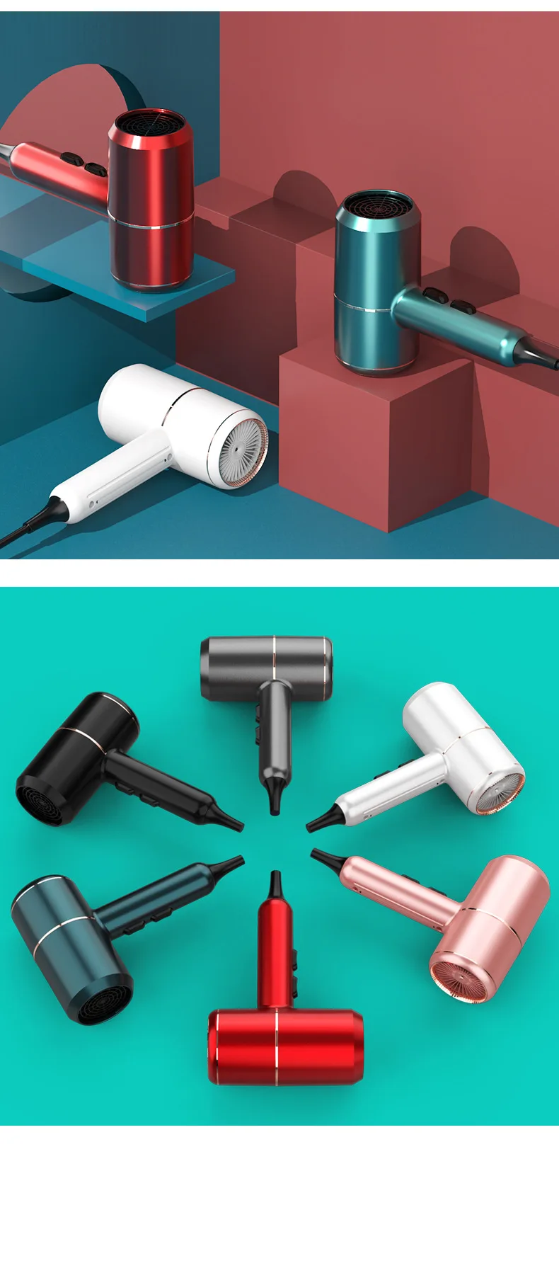 Hot Selling Professional Hair Dryer Negative Ion High Power Blue Light Foldable Electric Hair Dryer Salon Hair Tools Home