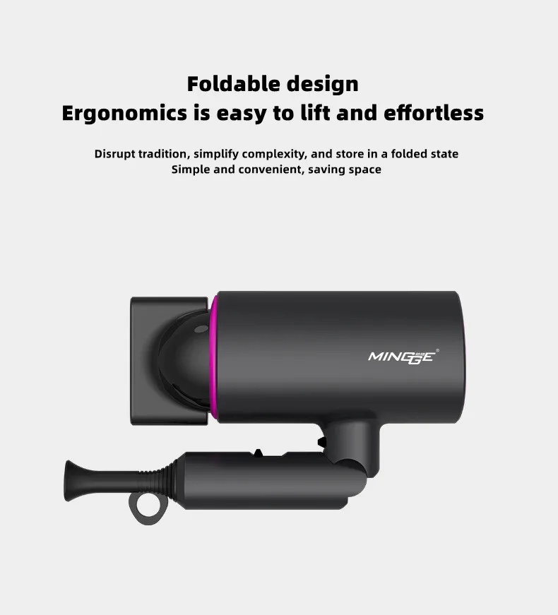 Hot Selling Professional Hair Dryer Negative Ion High Power Blue Light Foldable Electric Hair Dryer Salon Hair Tools Home