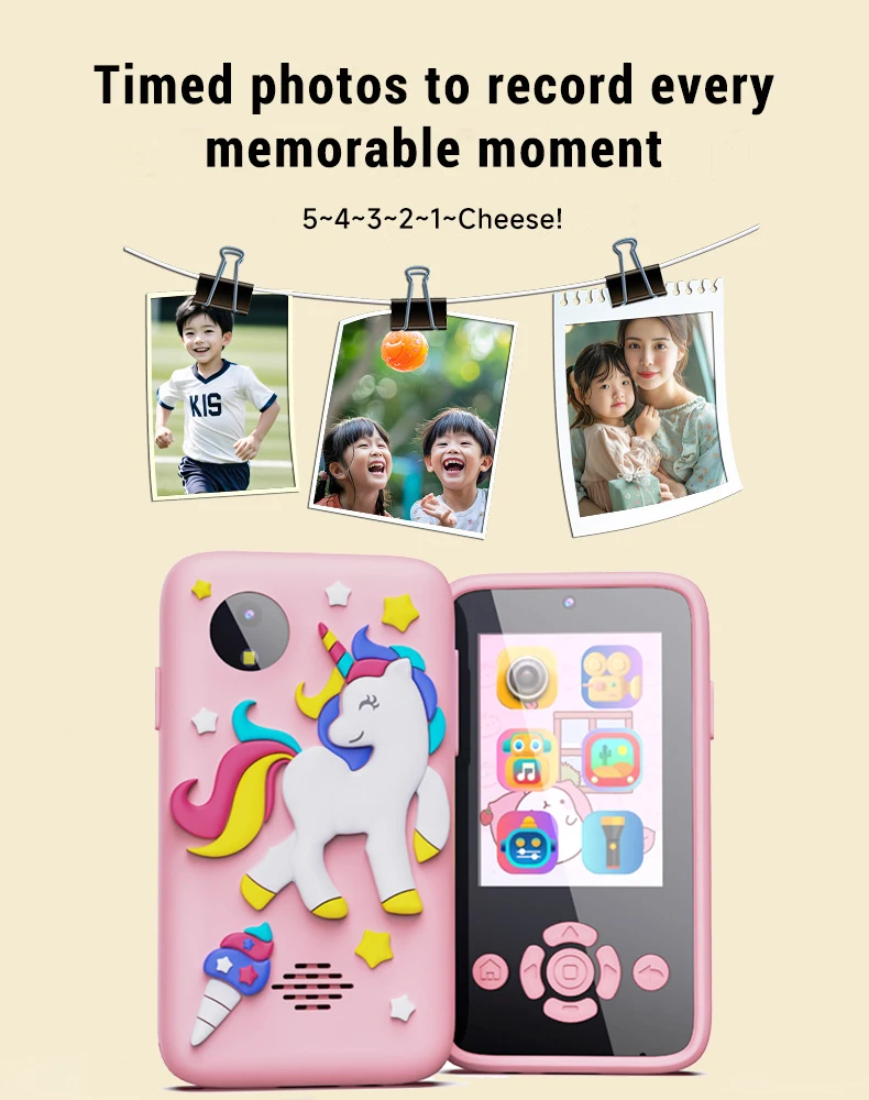 Baby Phone Toys Smart Phone Camera Toys Cartoon Musical Mini Cellphone Learning Toy Silicone cover Toy Kids Digital Camera Gift