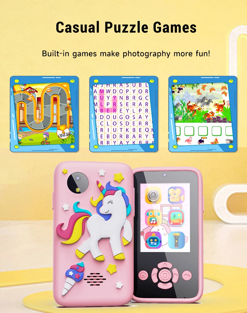 Baby Phone Toys Smart Phone Camera Toys Cartoon Musical Mini Cellphone Learning Toy Silicone cover Toy Kids Digital Camera Gift