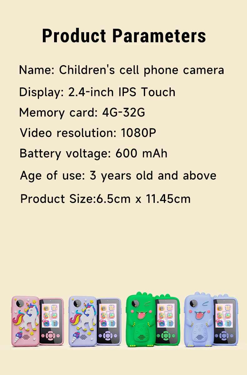 Baby Phone Toys Smart Phone Camera Toys Cartoon Musical Mini Cellphone Learning Toy Silicone cover Toy Kids Digital Camera Gift